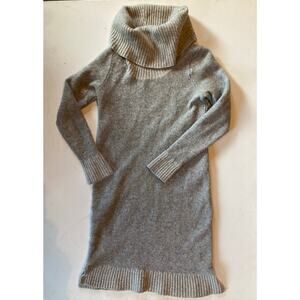 Cynthia Rowley Lambswool Sweater Dress Women’s S Gray Cowl Neck Long Sleeve Cozy